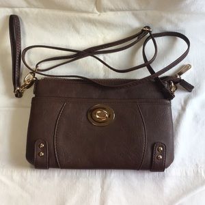 Charming Charlie Brown leather purse